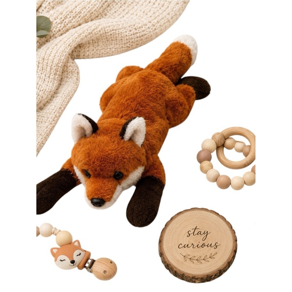 FAO Schwarz Woodland Fox Plush Stuffed Animal 16 Inch Soft Collectible Toy EUC